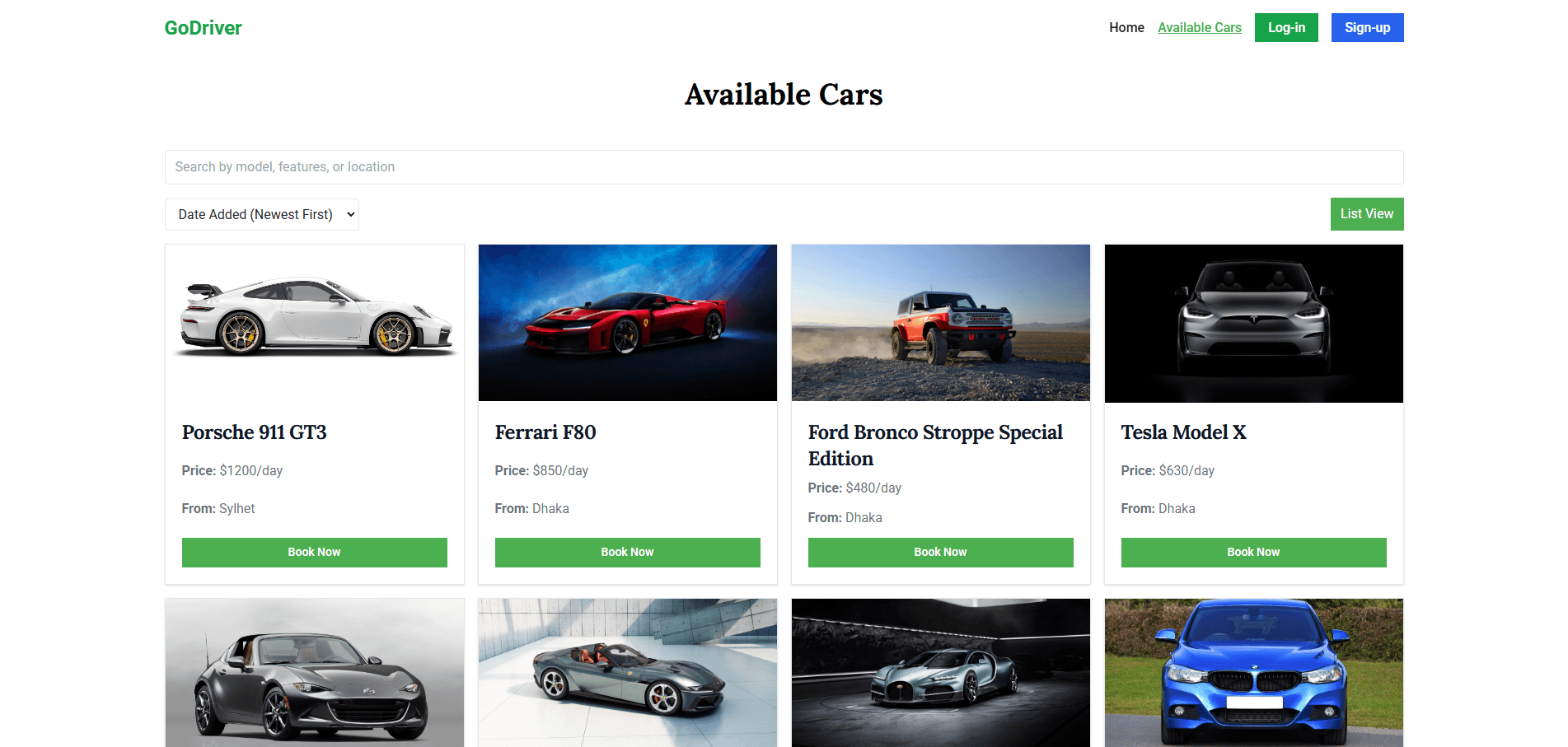 Car rental platform